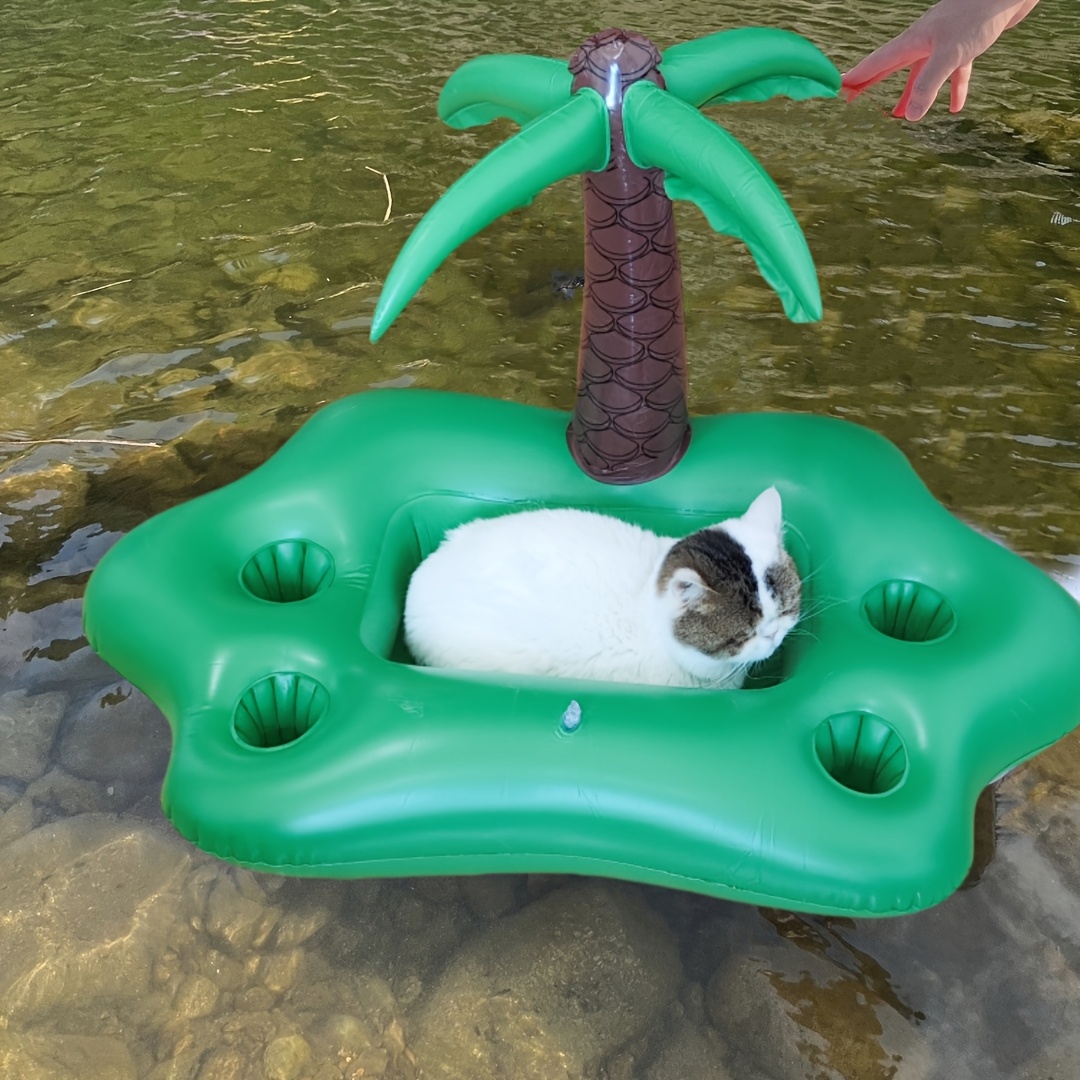 Tropical Coconut Palm Pool Float Pet Water Toy