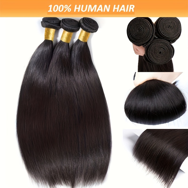 

3 Bundles/bag Straight Human Hair Bundles Straight Brazilian Virgin Human Hair Bundles For Women