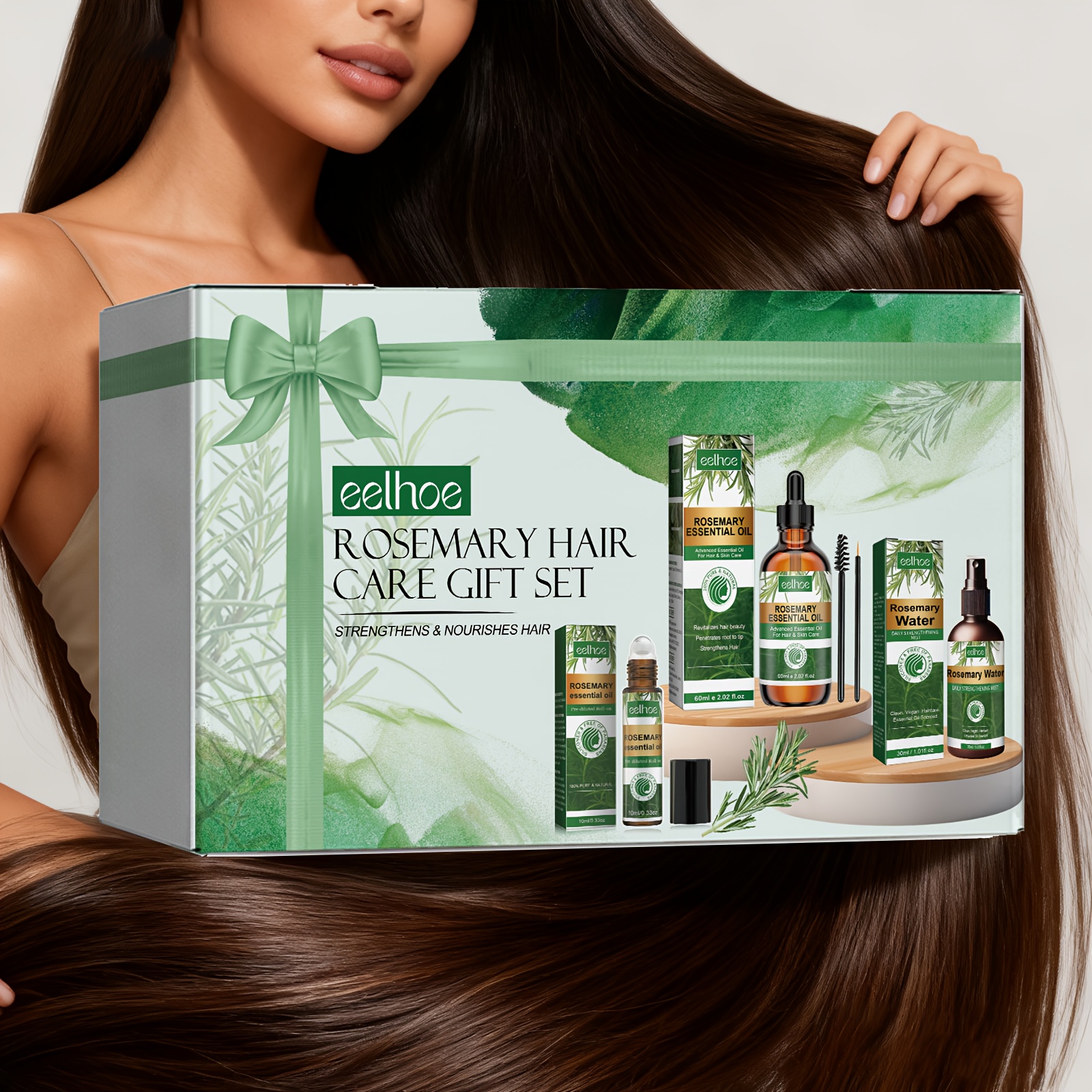 rosemary hair care gift set moisturizes hair leaving   fluffy strong and   hair roots   used on the scalp hair and eyelashes multi purpose gentle hair care essential for valentines day carnival and birthday gifts