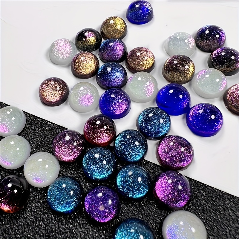 

20pcs 8mm Flatback Cabochons For Making, , Doll Craft Supplies