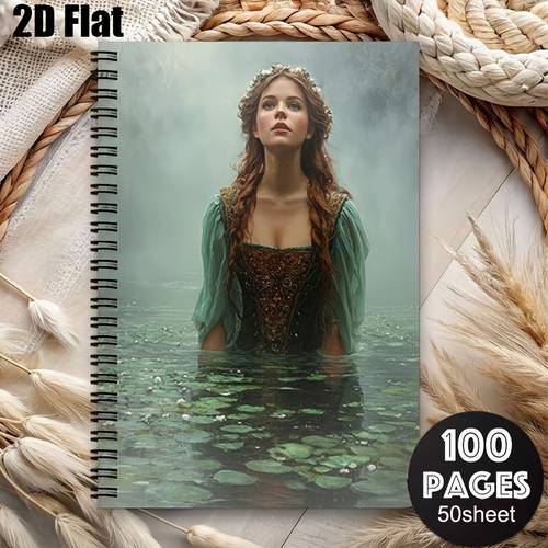 1pc a5 spiral notebook with cover minimalist suitable for back to school a5 coil binding doodle book horizontal ruled pages for school supplies student stationery gift office journal for