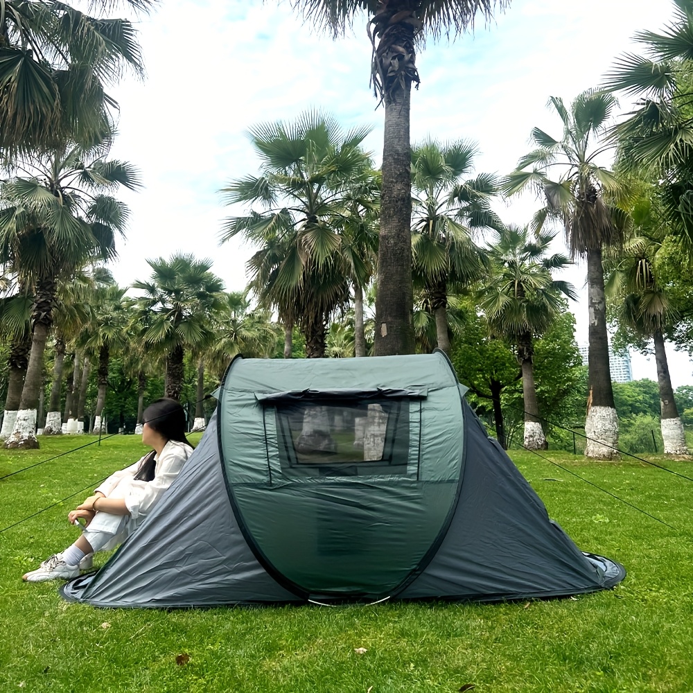 A quick pop-up tent, camping tent, 2 doors and 2 windows, family tent, hiking tent, beach tent, fishing tent, travel essential tent, suitable for camping hiking and traveling, Christmas gifts