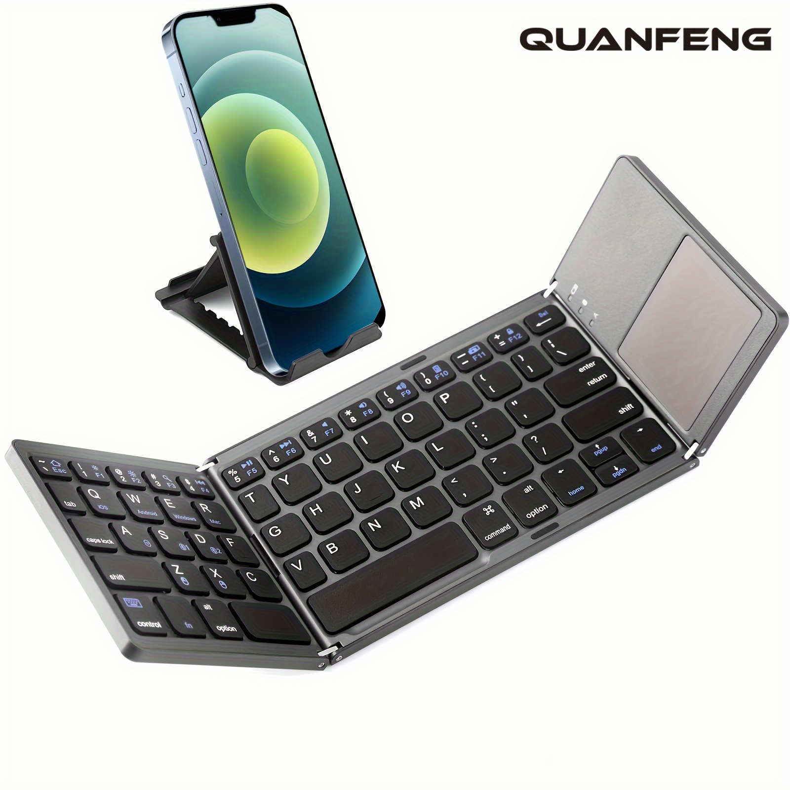 

Bi-fold/three Fold Wireless Foldable Keyboard Computer Office Silent Ultra-thin Portable Keyboard 3 Systems Universal