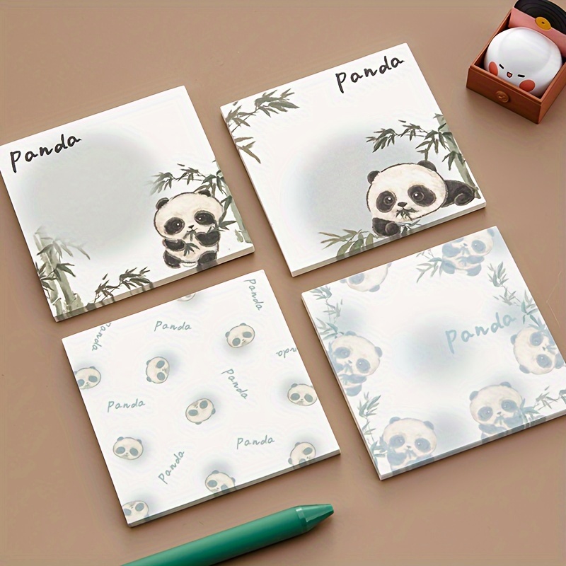 Cute Panda Note Pad Non sticky Sticky Note Cartoon Removable - Temu ...