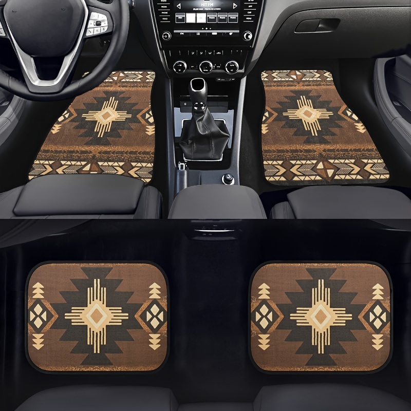 

-chic 4pcs Car Floor Mats Set - Fit For Sedans, Suvs & | Polyester Front & Rear Protection, Car Floor Mats Full Set