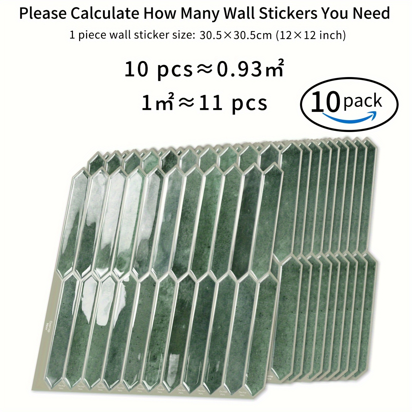 Image of 1/10pcs Peel And Stick 3d Gel Wall Sticker Self-adhesive Grey Diamond Tile Waterproof And Easy To Apply Perfect For Kitchen, Bathroom, Living Room Decor 12*12in