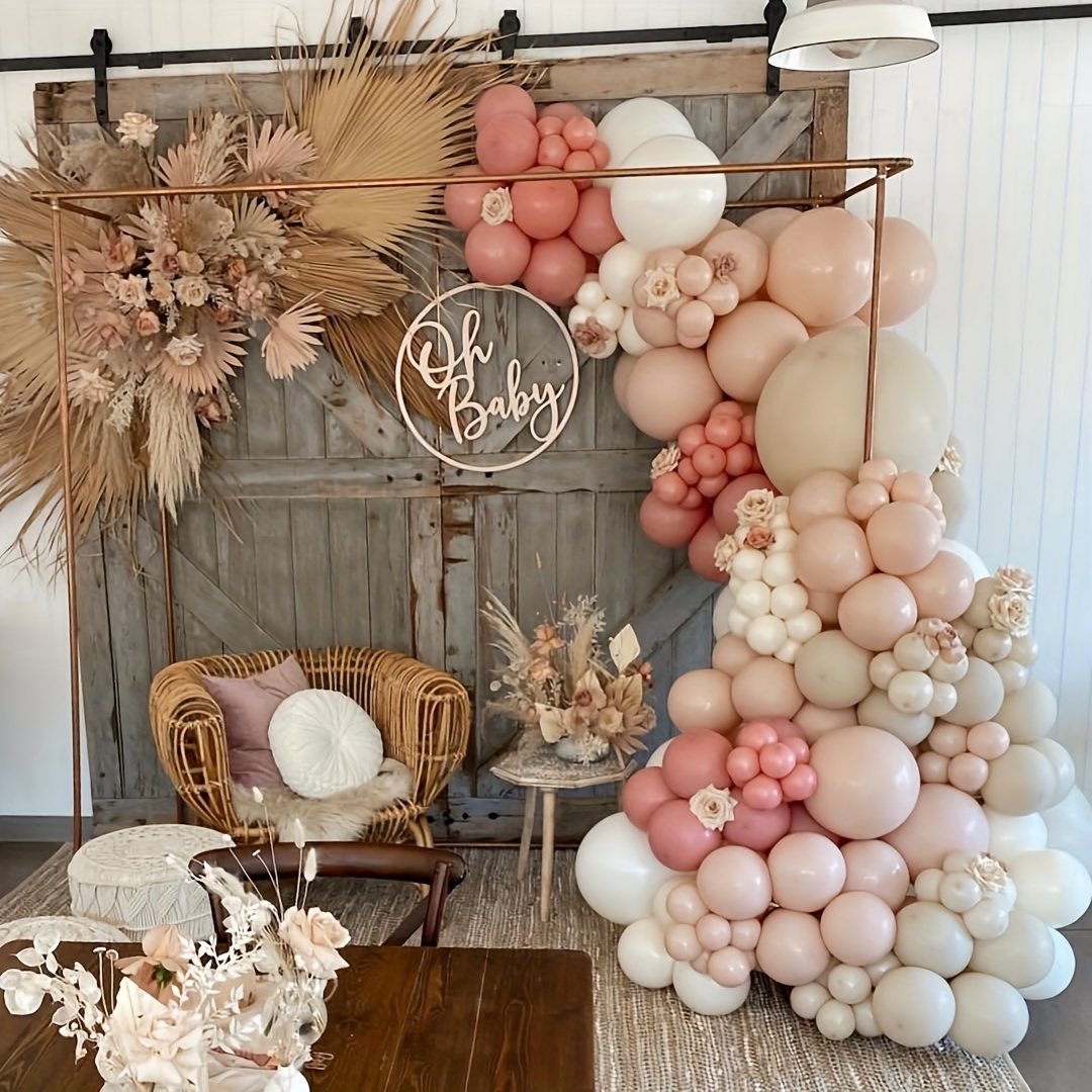 

161-piece Elegant Balloon Garland Kit - White, Cream, Beige & Pink For Weddings, Baby Showers, Birthdays & More - Rustic Party Decorations Balloons Decoration Set Balloon Decorations