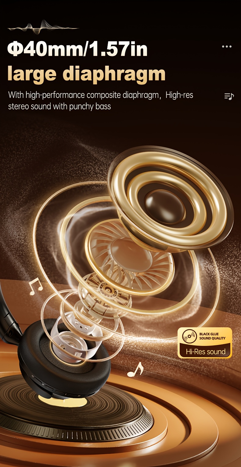 Casque sans fil Acer Ohr560 | Circum-aural avec suppression du bruit ANC, conception d'oreille à couverture complète, pliable, microphone à condensateur intégré, son stéréo Hi-Fi, réduction du bruit des appels HD ENC, compatible avec câble audio 3,5 mm, chargement USB