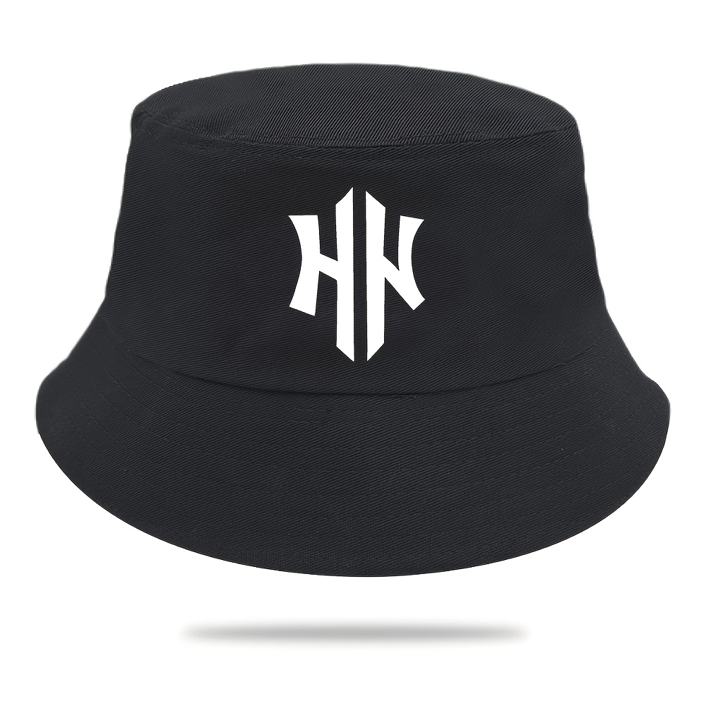 E-shop [Herren Fischerhut] 1 Stück Unisex Outdoor Fischerhut, Kreative Buchstaben Print Cap, Frühling Sommer Outdoor Sonnenhut, Geeignet für