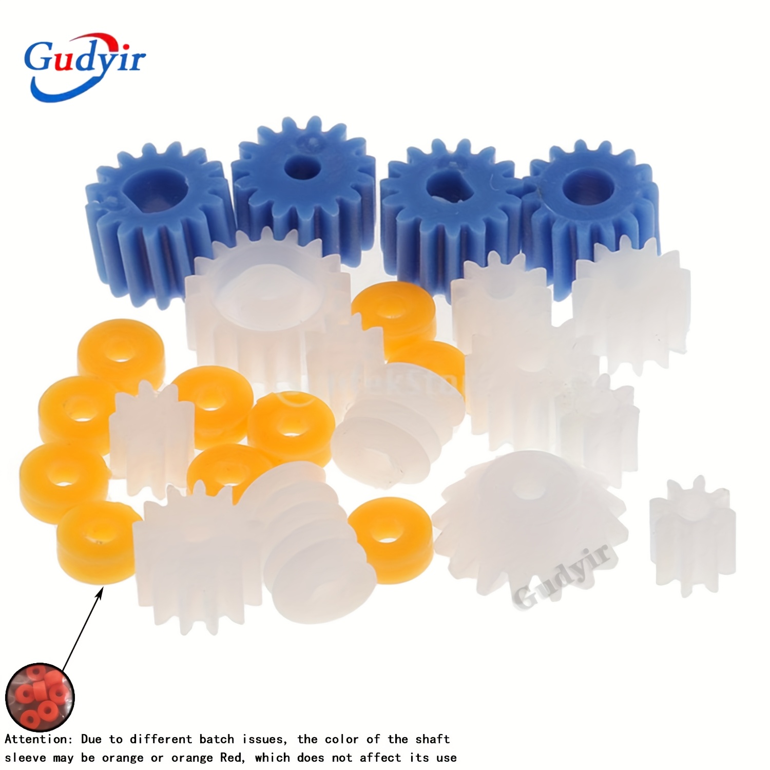 26pcs Plastic Spindle Worm Gear Set Assorted Plastic Shaft For Aircraft Car Model Gear Kit White Blue Spindle Gears 2mm/2.3mm/3mm/3.17mm/4mm