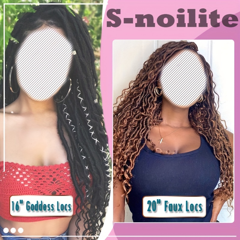 3packs goddess box braids crochet hair 20 inch 16 inch solid ombre boho crochet twist braids   locs with curly ends dreadlocks 24 strands   for   bohomian box braids crochet   locks hair extensions soft re looped details 7