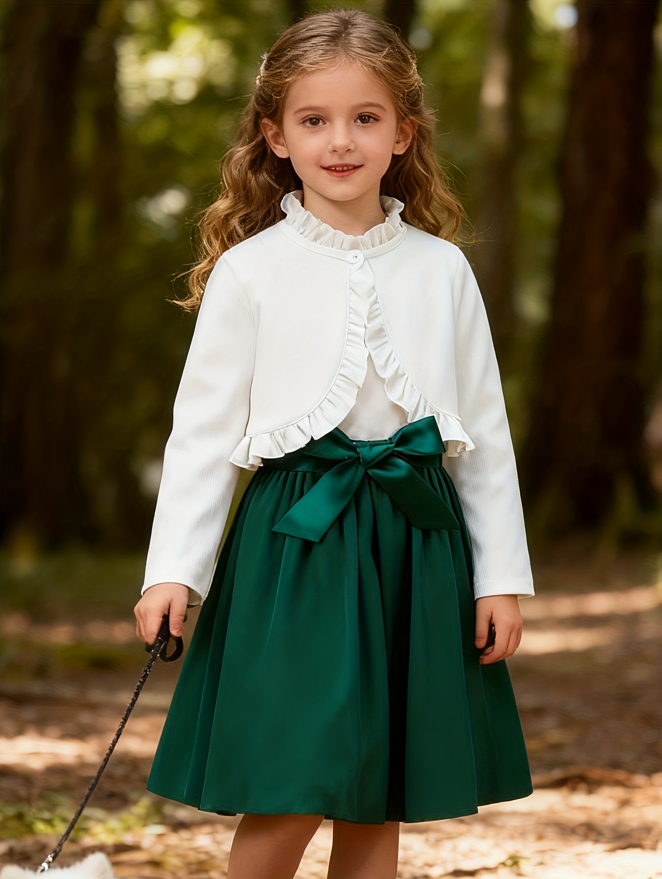 emerald green dress for girls - United Arab