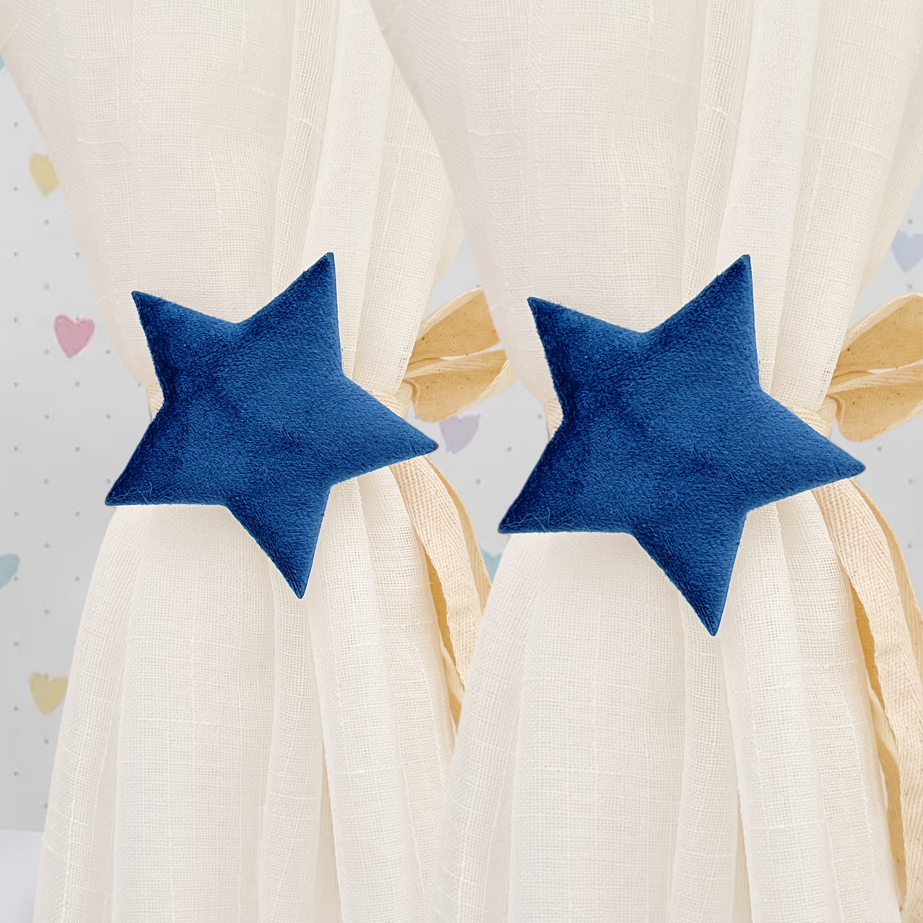 Big Star Curtains Tie-Back for Bedroom Drapes