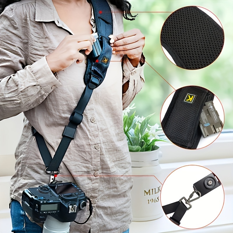 

High-durability Slr , Adjustable Shoulder Strap -release Plate, Compatible With - Professional Photography Gear Accessory