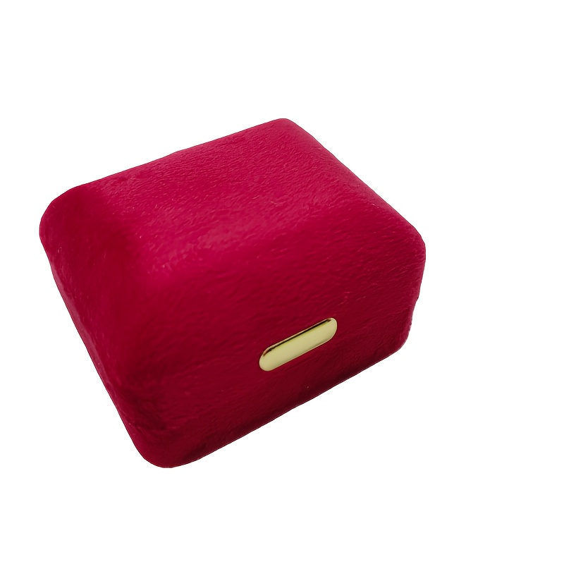 Solid Color Velvet Metallic Iron Box for Rings & Pendants
