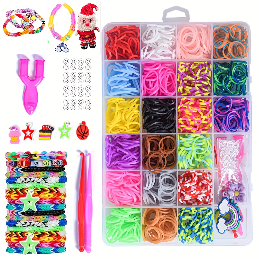 

Weaving Kit Band Kit - 1000/1100pcs With 24 Grids For , Bracelets & Charms - Gifts, Crafts & Holidays