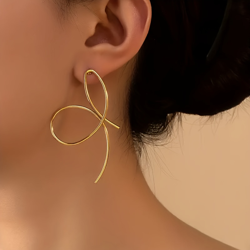 

Boucles d'oreilles en fer plaqué or élégantes, bijoux de mode sexy pour les quotidiennes et les fêtes, à toute l'année.