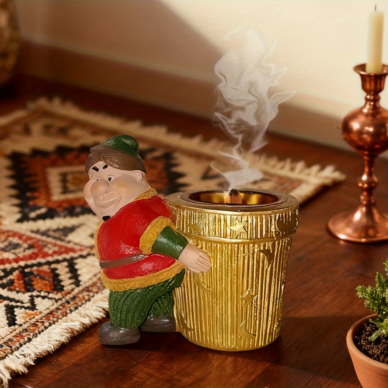 1pc handcrafted  ern figure resin sculpture incense holder hand painted hand made   statues for home garden art ramadan easter christmas thanksgiving gifts no scent burner only durable resin cultural decor Product details 3