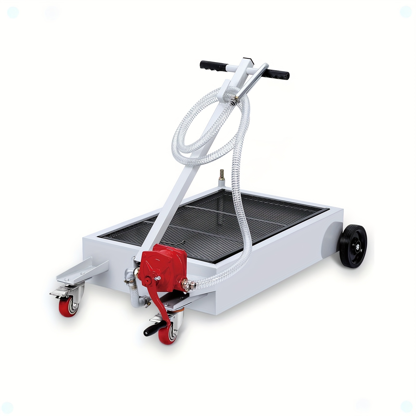 15 Gallon Heavy Duty Oil Drain Tank With T-handle, Portable Low Profile Oil Drain Pan, Large Capacity Truck Oil Change Pan For , Suv, Truck