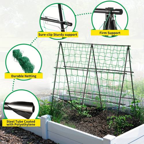 47 inch trellis for climbing plants outdoor a frame garden trellis for raised garden grow support with plant support clips grow support for cucumber tomato climbing plants and flowers