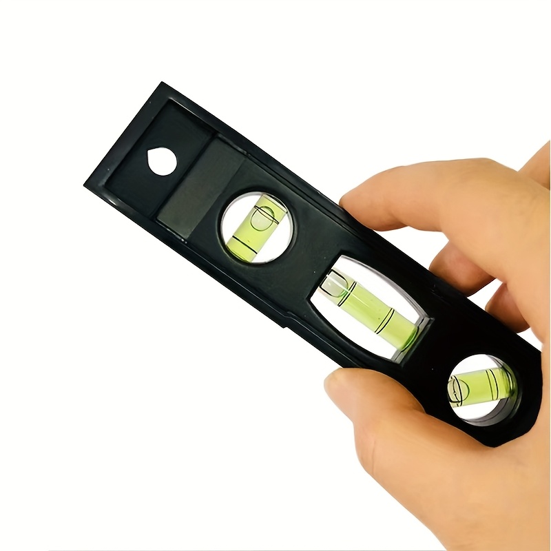 

1pc/2pcs Spirit Level With 3 Bubble Vials, Magnetic Abs Casing, Mini Portable Leveling Tool For Measurement And Mechanical Alignment.