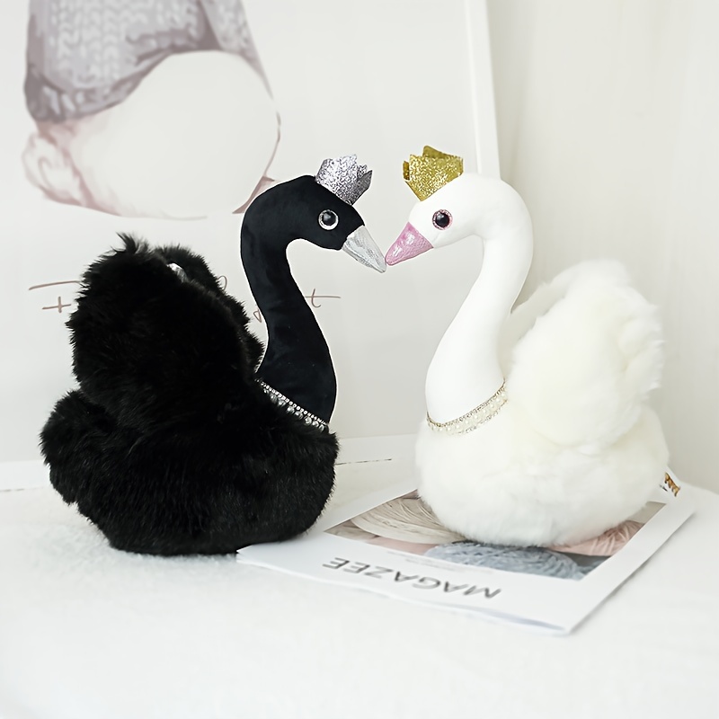 Plush Swan Princess White Stuffed Animal Toy Princess Plush Temu