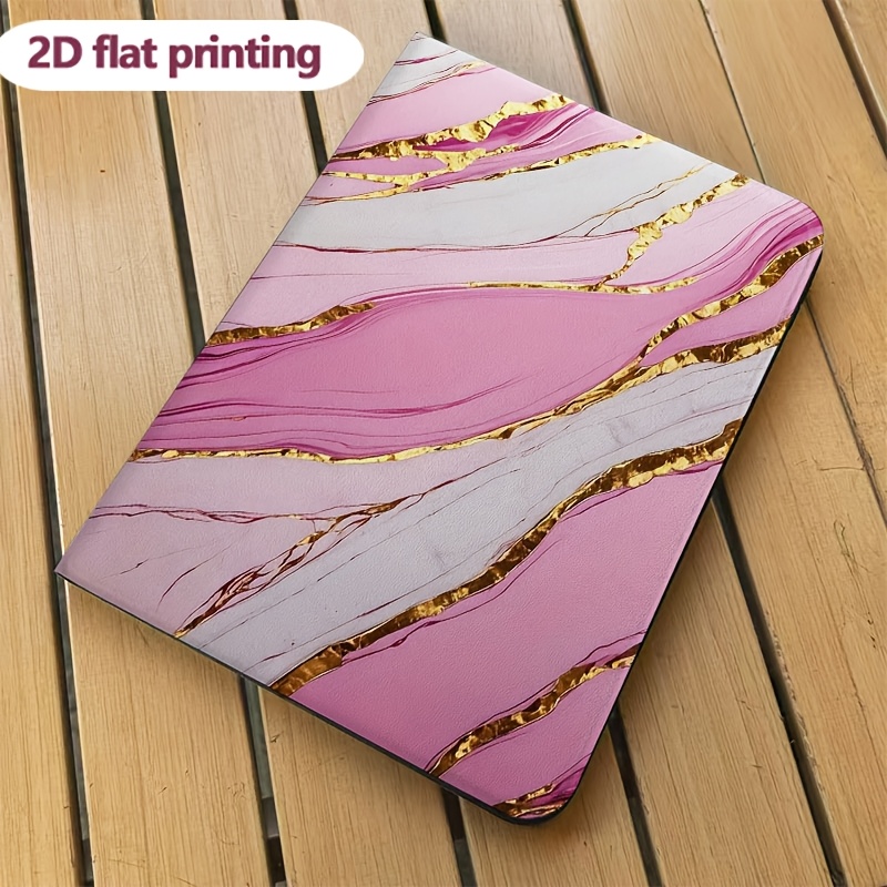 TEMU Pink Golden Veins Pattern Tablet Case | Compatible With For For Galaxy Tab A7 Lite 8.7", A8 10.5", A9 8.7", A10.1 2019, A11 8.7", A11 Plus 11"