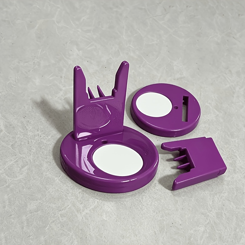 TEMU Juego de 2 piezas, 1 juego de base soporte para pistola de pegamento termofusible de plástico con orificio , estante de almacenamiento de