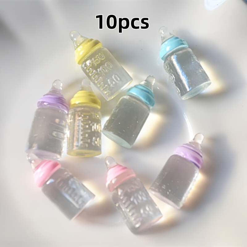 TEMU 10 Random Colors Cute Mini Realistic 3d Bottles, Diy Miniature Simulation Ornaments, Diy Phone Case Beauty Accessories, Resin Parts