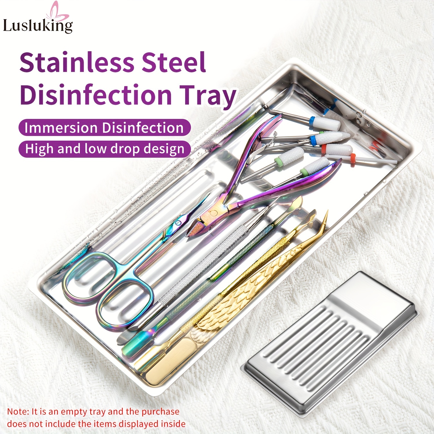 

1pc Stainless Steel Nail Care Sterilization Tray - , High-temperature Resistant For Manicure Tools & Accessories