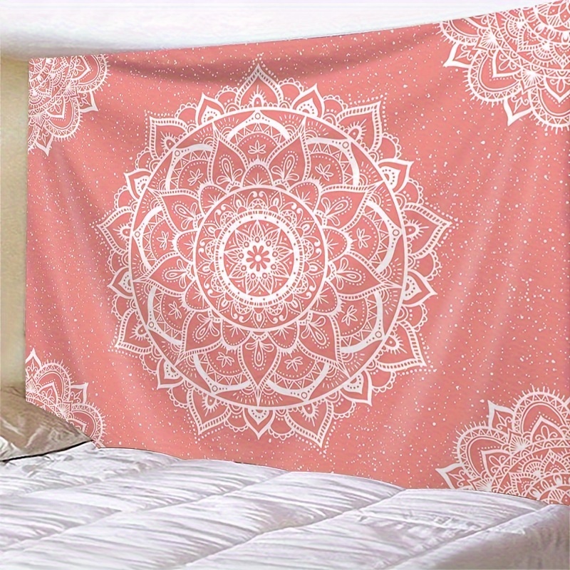 

1pc Bohemian Mandala Pattern Tapestry, Polyester Tapestry, Wall Hanging For Living Room Bedroom Office, Home Decor Room Decor Party Decor, With Free Installation Package