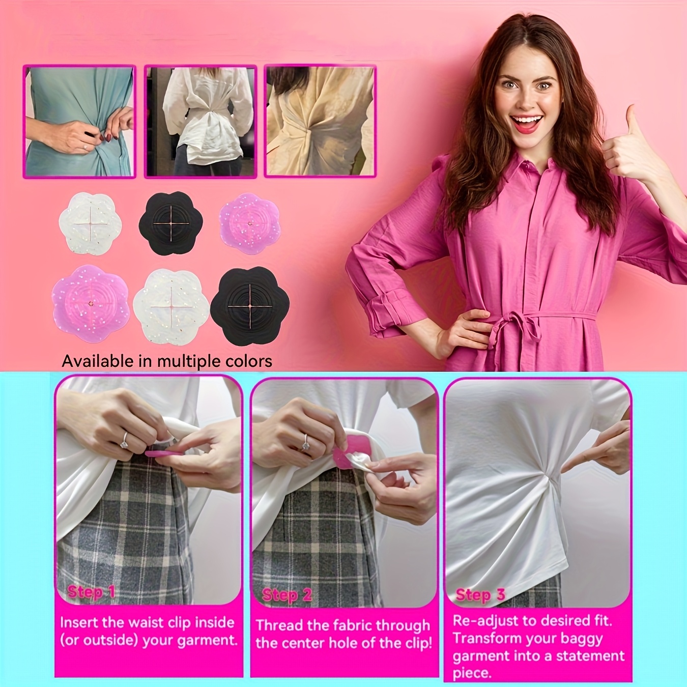 2 6pcs invisible clothing cinch clips women dress cinch - Temu Spain