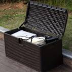 de almacenamiento exterior | impermeable y resistente a los rayos uv | organizador rectangular multiusos con cierre de pestillo | ideal para cojines de patio, herramientas de jardinería, accesorios de piscina | material | diseño seguro y portátil, para almacenamiento exterior, , armario, estante para almacenamiento exterior