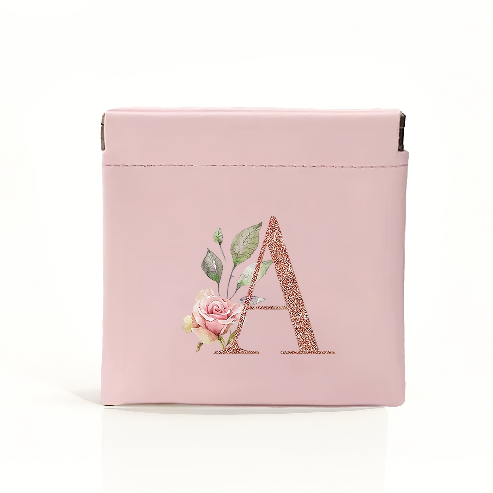 TEMU 1pc Mini Storage Pouch, Women' Purse, Self-closing Multi-functional Organizer Bag With A-z Print For And Cables - Portable Carrying Pouch