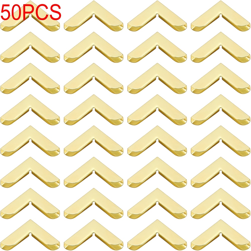 TEMU 20mm Metal Book Corners, 50pcs Photo Corners Book Corners Protector Retro Metal Decorative For Crafting Scrapbook Photo Album Book Binding