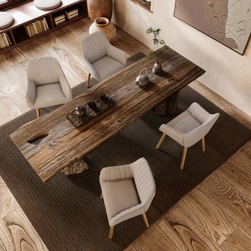ensemble de 2/4/6 chaises de salle à manger minimalistes avec confortable, accoudoirs et pieds en bois
