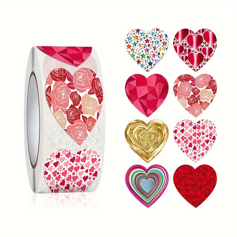 Valentine's Day Stickers Vintage Heart Shape Self adhesive - Temu Canada