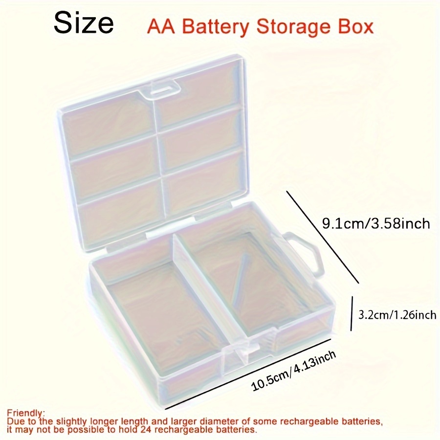 Boîte de rangement pour Piles AA/AAA - Transparent