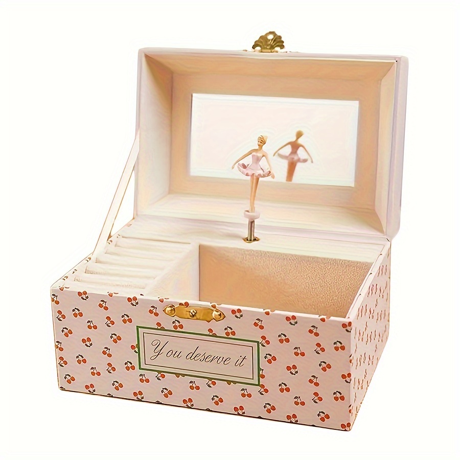 TEMU Pattern Jewelry Box , Flannel-lined , Jewelry Storage Organizer, Use, & ,jewelry Making Display & Packaging Supplies,beading&jewelry Making