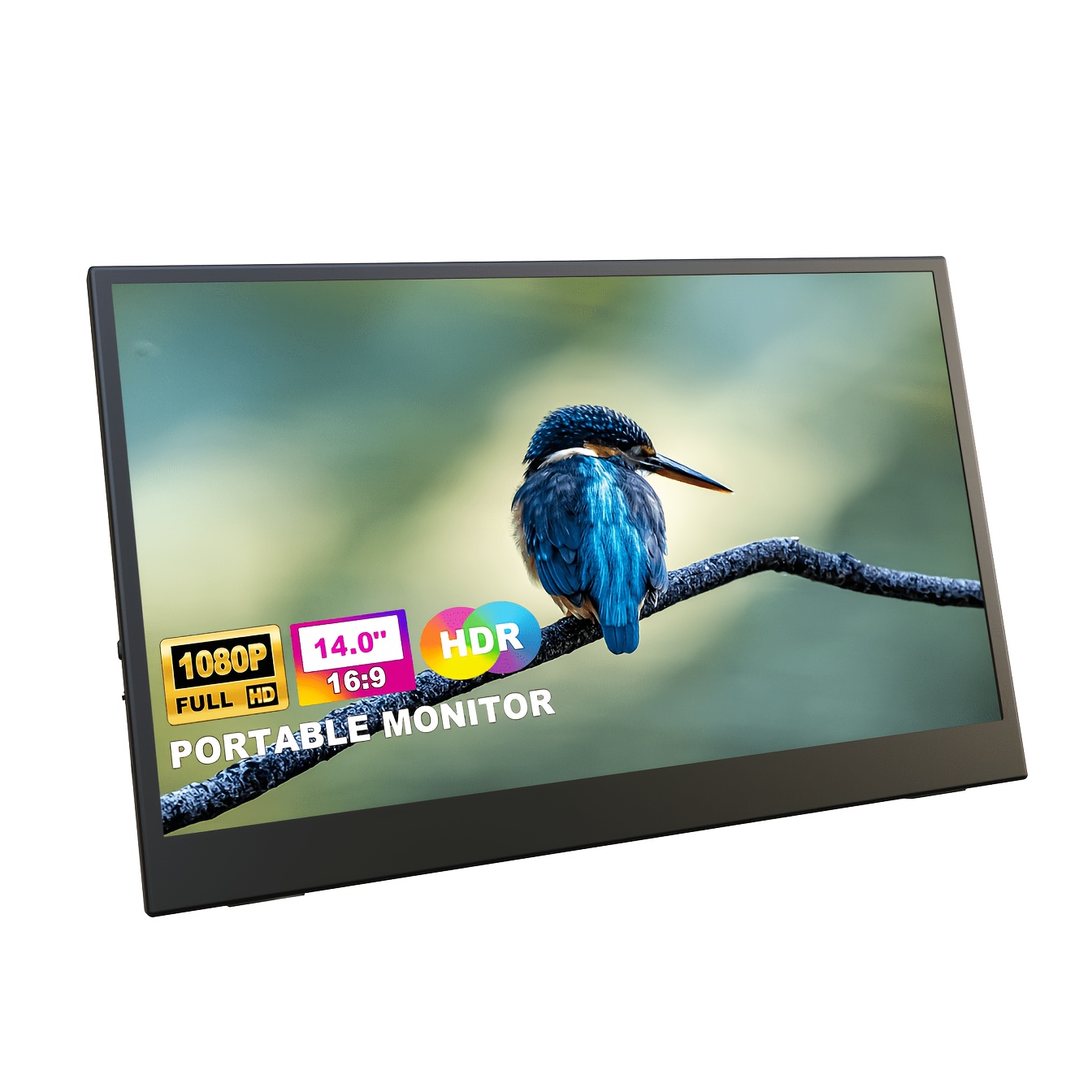 TEMU A 14-inch Portable Monitor Featuring A 1080p High-definition Ips Display, With Type-c And Hd Connections, Compatible With Devices To Support Work, Gaming, Or Viewing