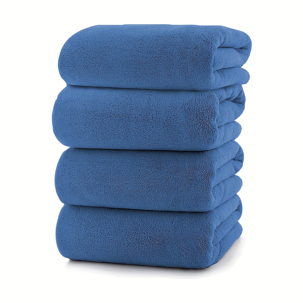 Bamboo Fiber Bath Towels 4pcs | , Absorbent & Quick-drying | Lightweight For Sports, Yoga, Spa | | High-quality, Ideal For Gym & Home Use