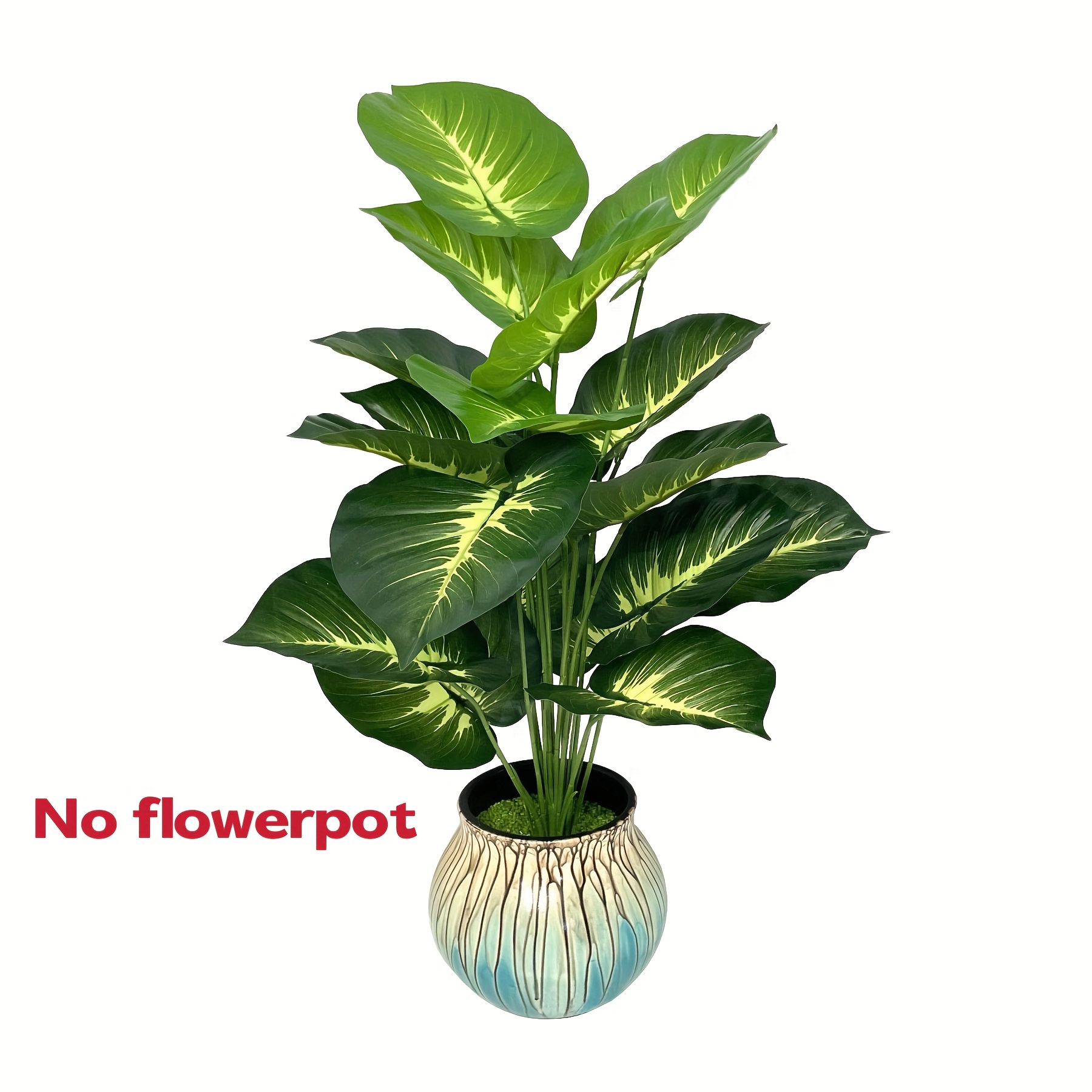 

A Large And Lifelike Chlorophytum Comosum Leaf Plant -18 Large Leaves, Green - Decoration Trees, Indoor And Outdoor Artificial Trees Potted Plants Are Weddings, Gardens, Courtyards