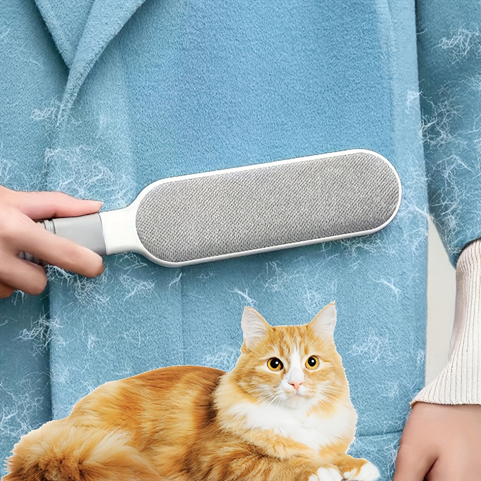 

1pc, Reusable Lint Brush, Double-sided Brush For Removing Pet Hair, Manual Electrostatic Lint Brush For Pets, Effective For Cleaning Clothing, Sofas, Furniture, Bedding, And Carpets, Without Battery