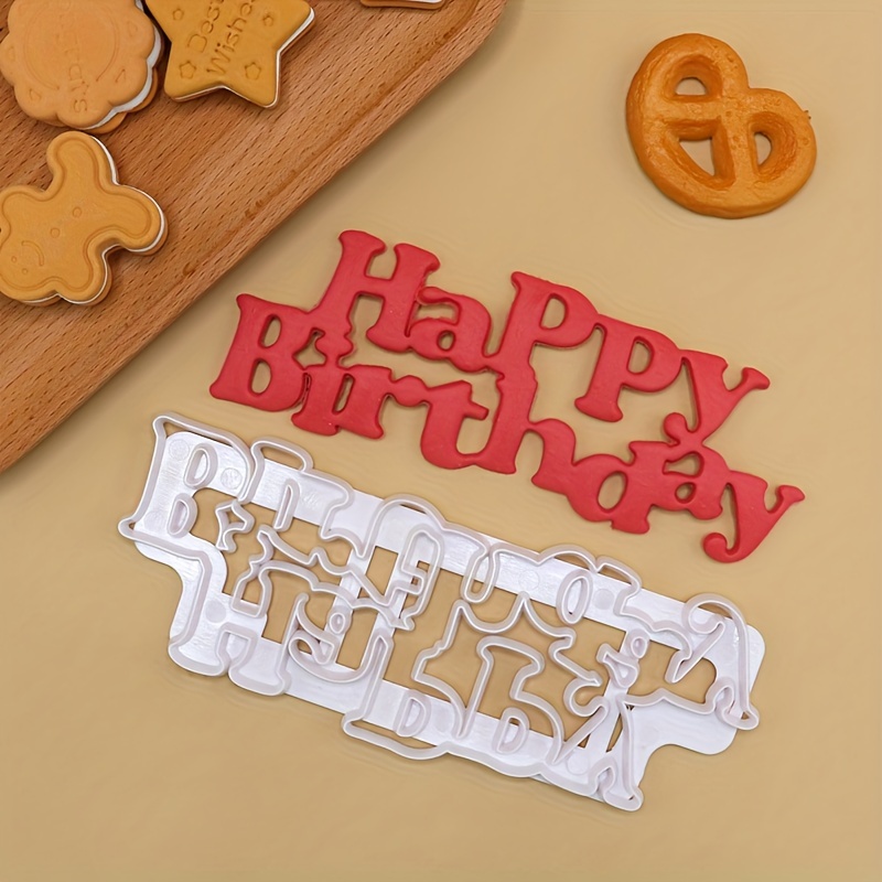 

Outil de Décoration de Gâteau Joyeux Anniversaire - 1pc Bande en Plastique Gaufrée pour la Pâtisserie Festive, Parfait pour , Noël, Pâques & Thanksgiving