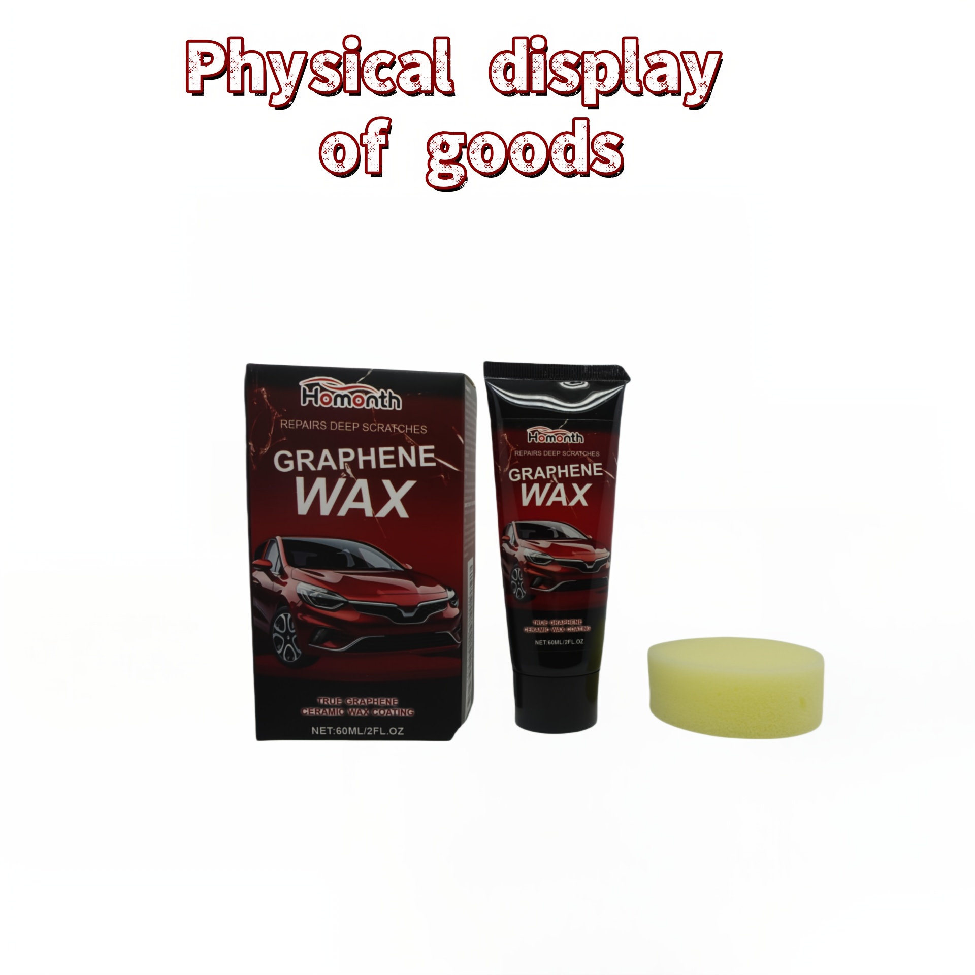 homonth graphene wax for car scratch repair low odor metal polishing compound with citric acid deep scratch remover and paint restorer for automotive   details 3