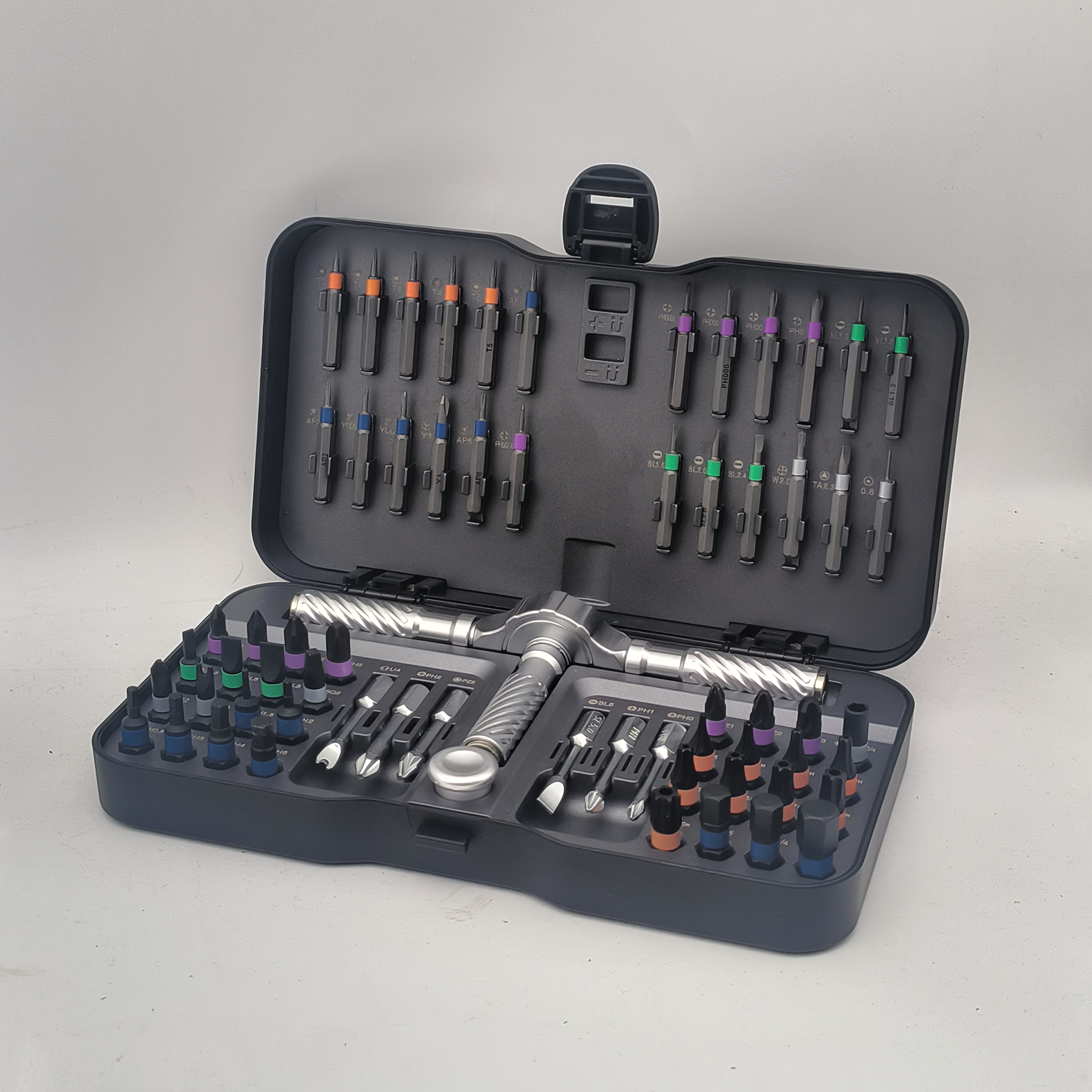 TEMU Hondengroot Magnetische DIY Gereedschapsset met Afneembare T-vormige Ratelhandgreep, Multifunctionele Schroevendraaierset voor Thuis Onderhoud,
