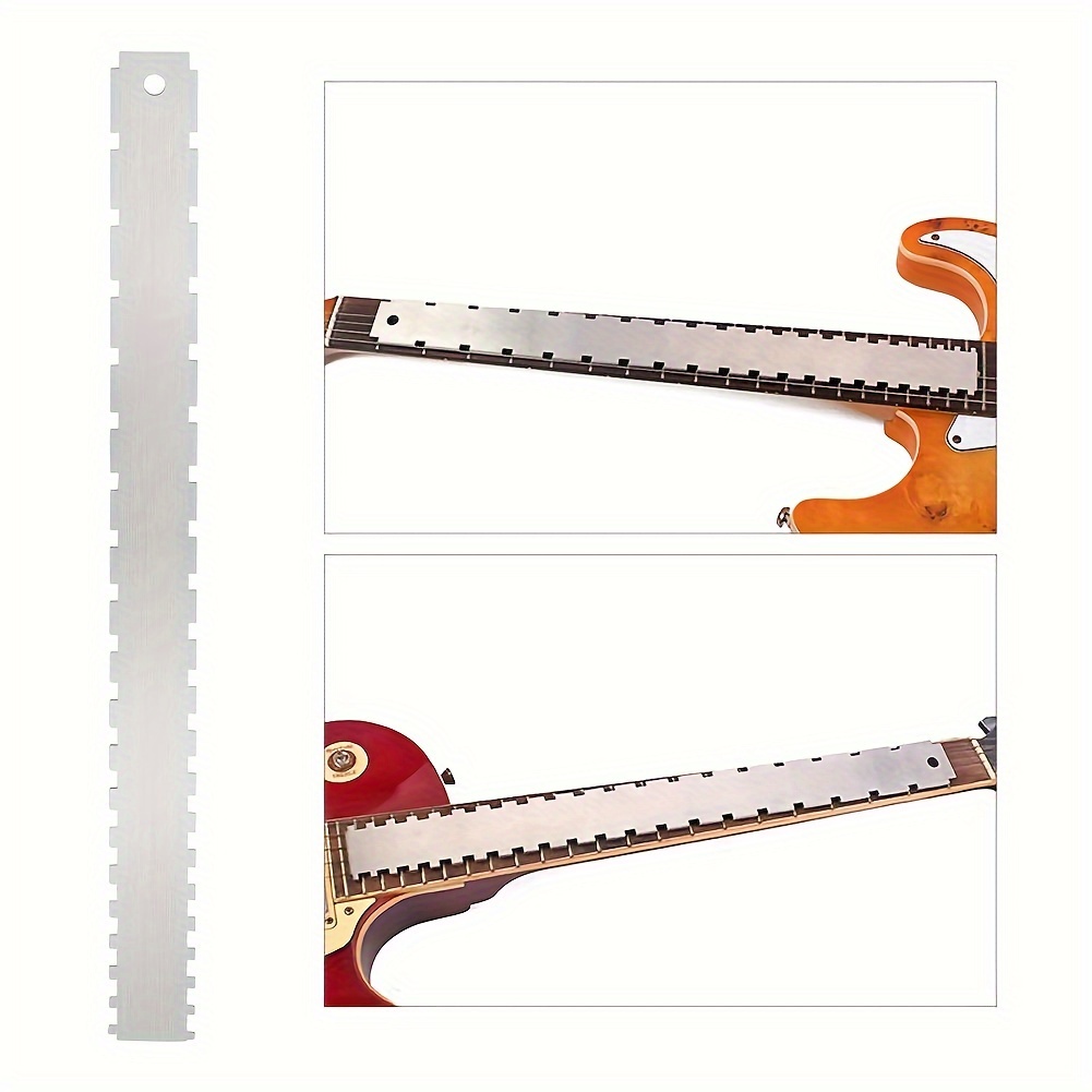 Image of Electric Guitar Folk Guitar Neck Ruler Measuring Ruler Fret Bending Gauge Caliper Guitar Leveling Tool