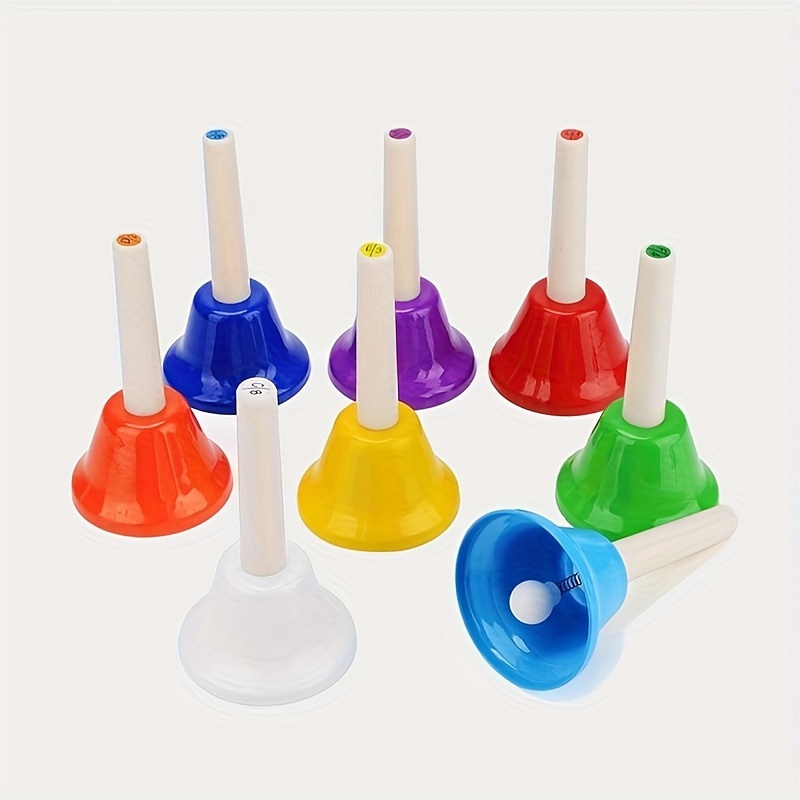 Colored 8 Notes Hand Bells Orff Percussion Eight tone - Temu