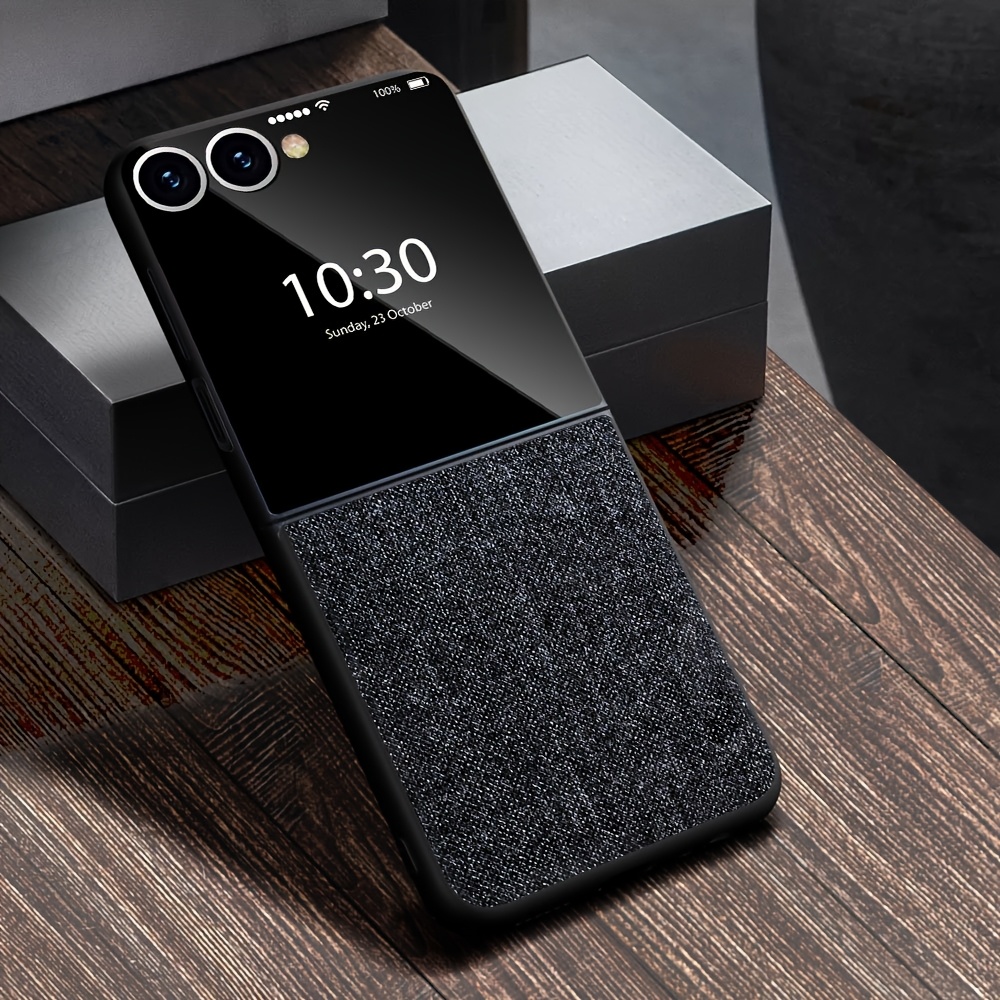 Ovitek za telefon: Ovitek za for Flip 7 6 5 BlinK Lanena tekstura, umetno usnje, zadnji pokrov za for Flip 7, ovitek