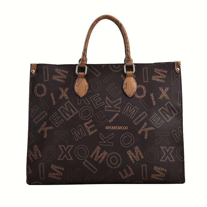womens fashion tote bag 2024 pu leather large capacity shoulder handbag with zipper closure polyester lined work commuter tote without edge paint includes no accessories details 0